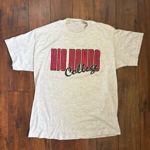 Vintage Rio Hondo College Graphic T Shirt Mens XL Gray 90s Sports Single Stitch
